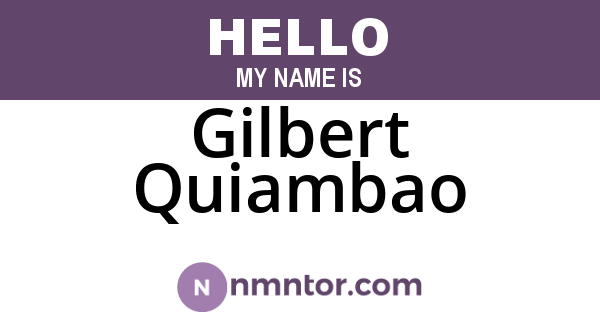 Gilbert Quiambao