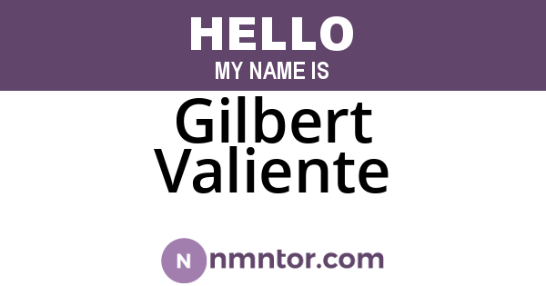Gilbert Valiente
