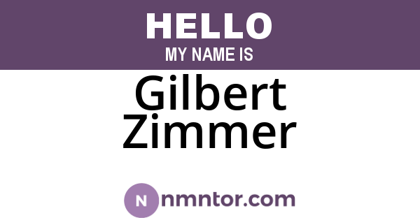 Gilbert Zimmer