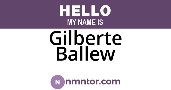 Gilberte Ballew