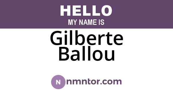 Gilberte Ballou