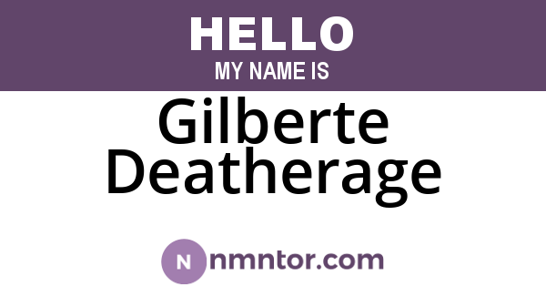 Gilberte Deatherage