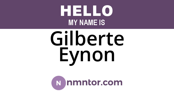Gilberte Eynon