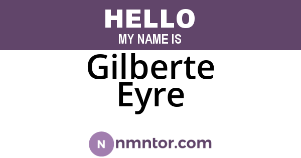 Gilberte Eyre