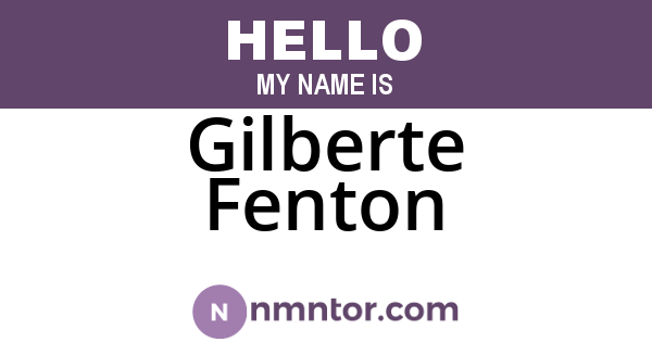 Gilberte Fenton