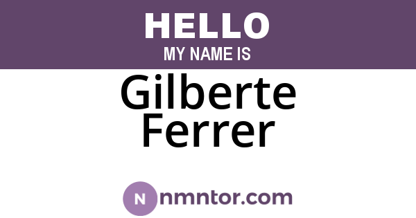 Gilberte Ferrer