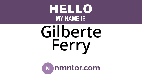 Gilberte Ferry