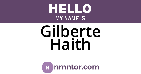Gilberte Haith