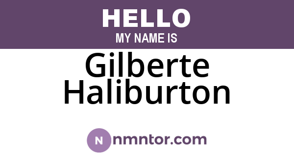 Gilberte Haliburton