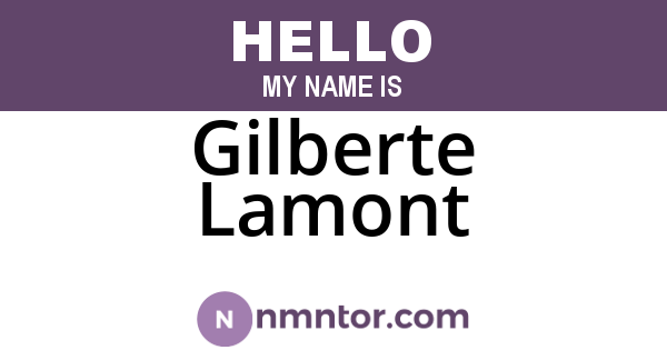 Gilberte Lamont