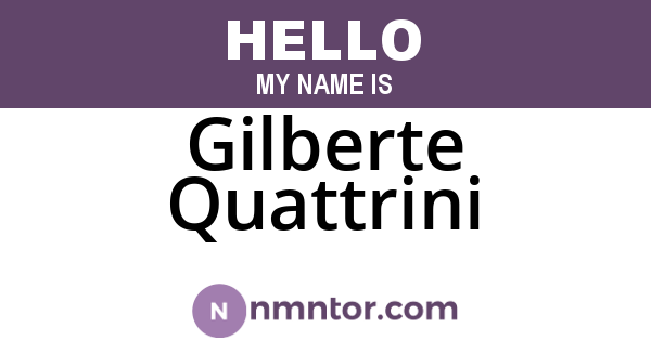 Gilberte Quattrini