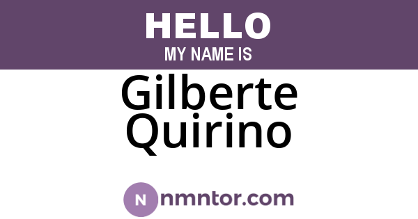 Gilberte Quirino
