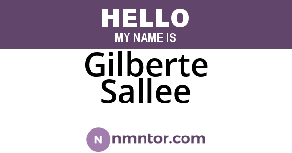 Gilberte Sallee