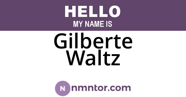 Gilberte Waltz