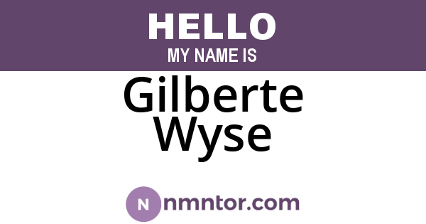 Gilberte Wyse