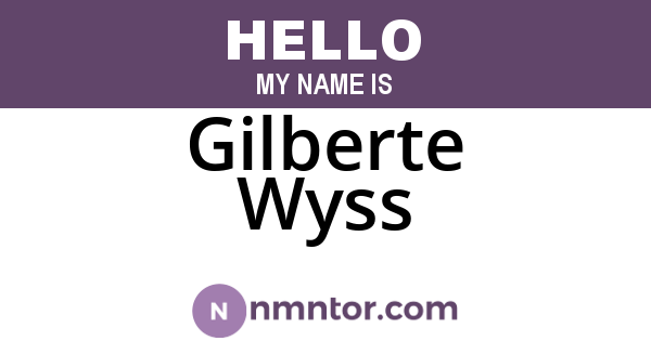 Gilberte Wyss