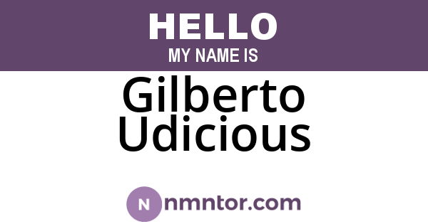 Gilberto Udicious