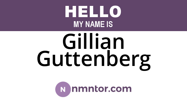 Gillian Guttenberg