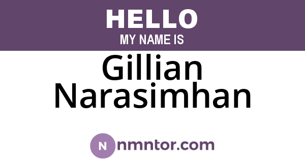 Gillian Narasimhan