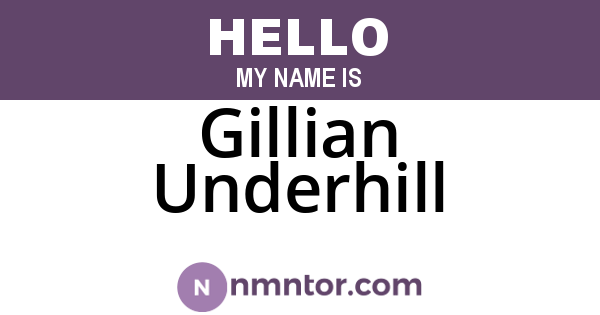 Gillian Underhill