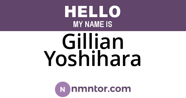 Gillian Yoshihara