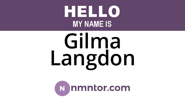 Gilma Langdon