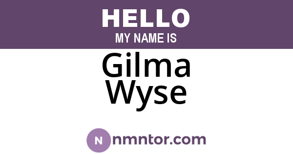 Gilma Wyse