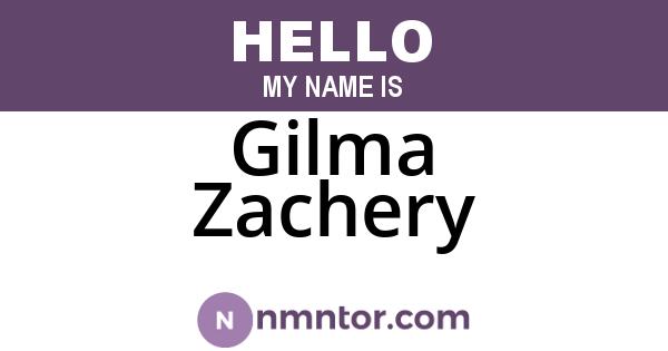 Gilma Zachery
