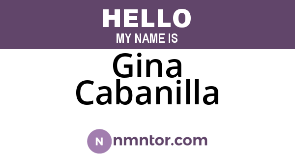 Gina Cabanilla