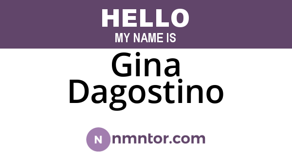 Gina Dagostino