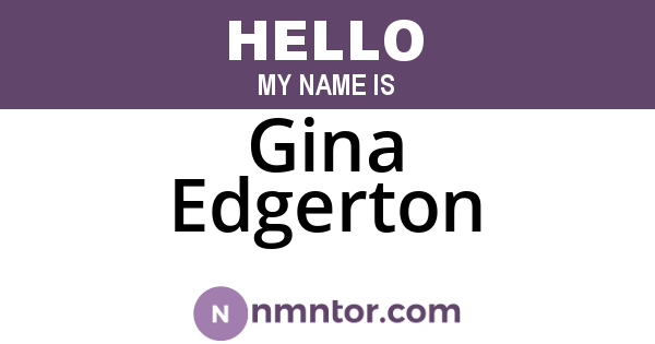 Gina Edgerton