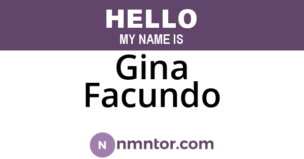 Gina Facundo