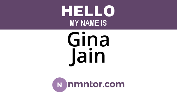 Gina Jain