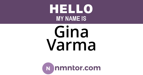 Gina Varma