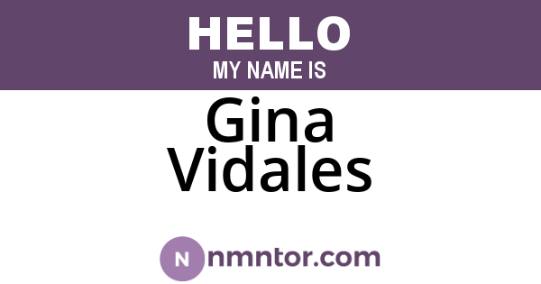 Gina Vidales