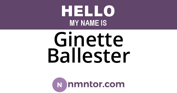 Ginette Ballester