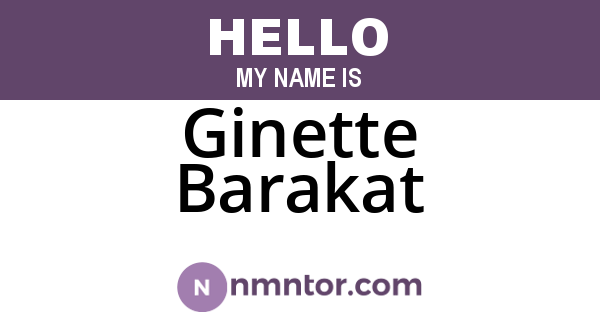 Ginette Barakat