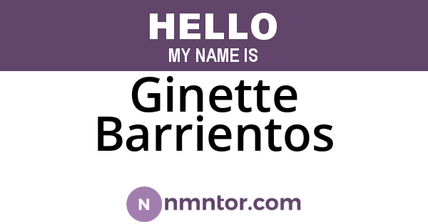 Ginette Barrientos