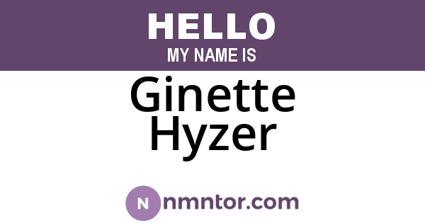 Ginette Hyzer