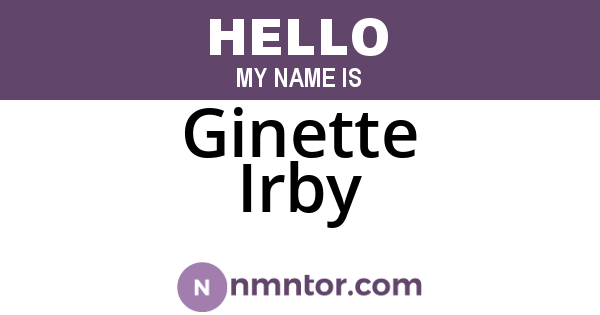 Ginette Irby