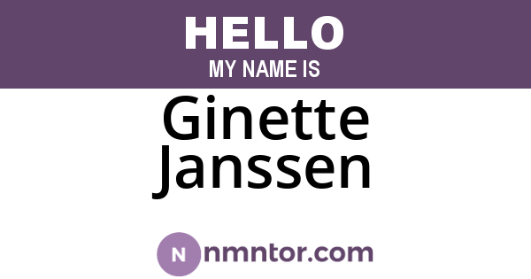 Ginette Janssen