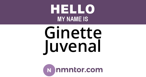 Ginette Juvenal