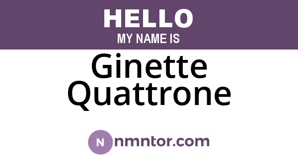 Ginette Quattrone