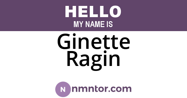 Ginette Ragin