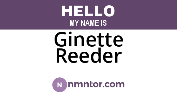 Ginette Reeder