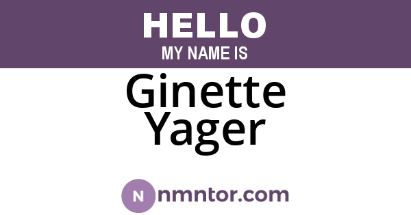 Ginette Yager