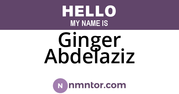 Ginger Abdelaziz
