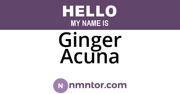 Ginger Acuna