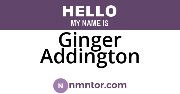 Ginger Addington