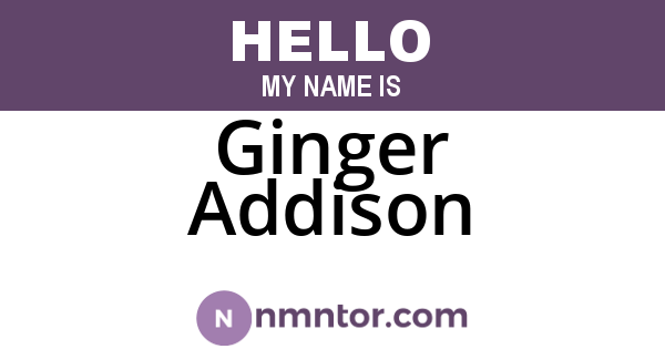 Ginger Addison